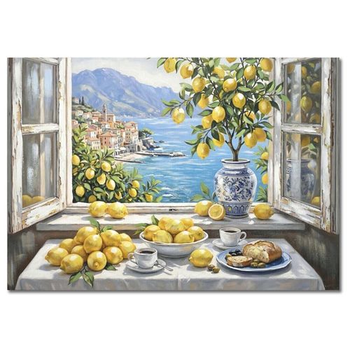 Tableaux, toiles Tableau Fenêtre Aux Citrons - Signes Grimalt - Modalova