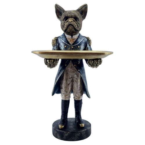 Statuettes et figurines Bouledogue Majordome Bleu Marine Plateau - Signes Grimalt - Modalova