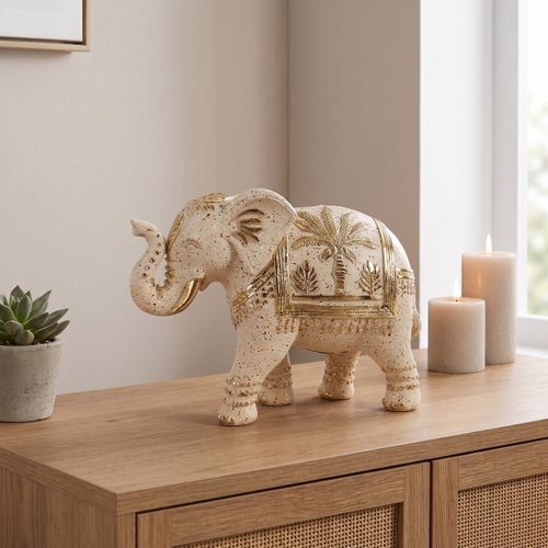 Statuettes et figurines Éléphant Moyen Beige Et Doré - Signes Grimalt - Modalova