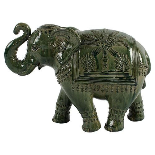 Statuettes et figurines Grand Éléphant Vert Olive - Signes Grimalt - Modalova