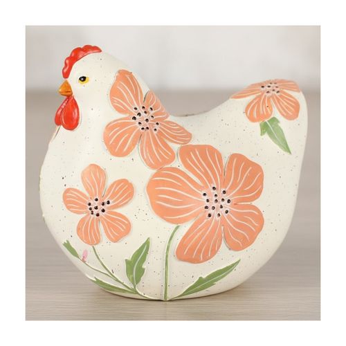 Statuettes et figurines Poule Ronde Fleurs Saumon - Signes Grimalt - Modalova