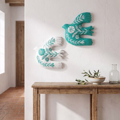 Statuettes et figurines Set 2 Hirondelles Murales Turquoise - Signes Grimalt - Modalova