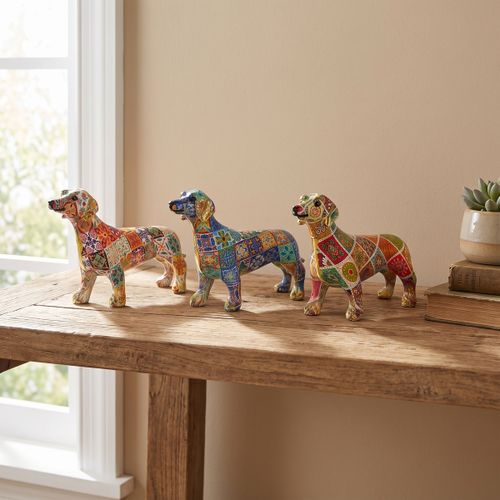 Statuettes et figurines Set 3 Teckels Mosaïque Grands - Signes Grimalt - Modalova