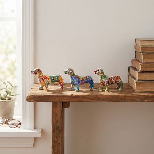Statuettes et figurines Set 3 Mini Teckels Mosaïque - Signes Grimalt - Modalova