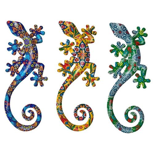 Statuettes et figurines Set 3 Lézards Fleuris Résine 16 Cm - Signes Grimalt - Modalova