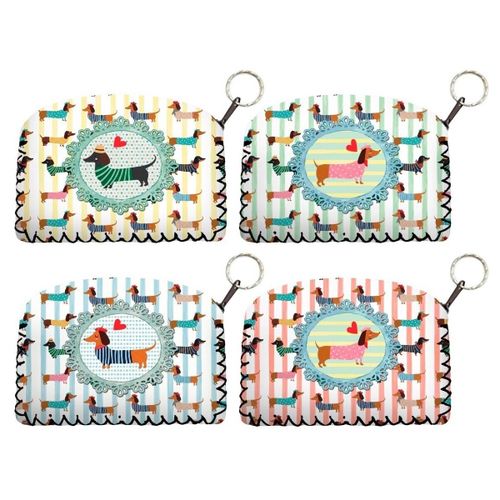 Porte-monnaie Set 4 Porte-Monnaie Teckel Rayures Pastel - Signes Grimalt - Modalova