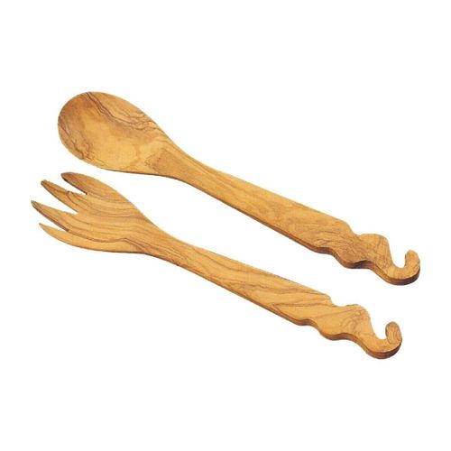 Set de table Couverts Suspendus Bois D'Olivier Lot De 2 - Signes Grimalt - Modalova