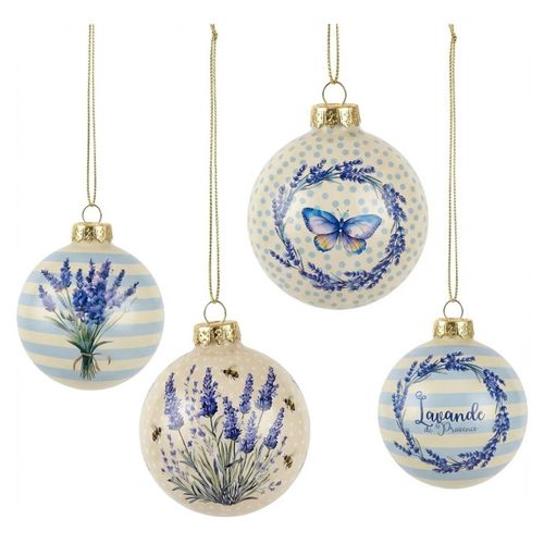 Décorations de noël Lot De 4 Boules De Noël Lavande - Signes Grimalt - Modalova
