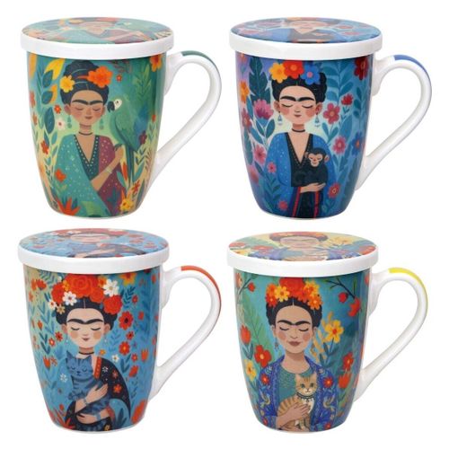 Lunchbox Lot De 4 Tasses À Thé Fleurs - Signes Grimalt - Modalova