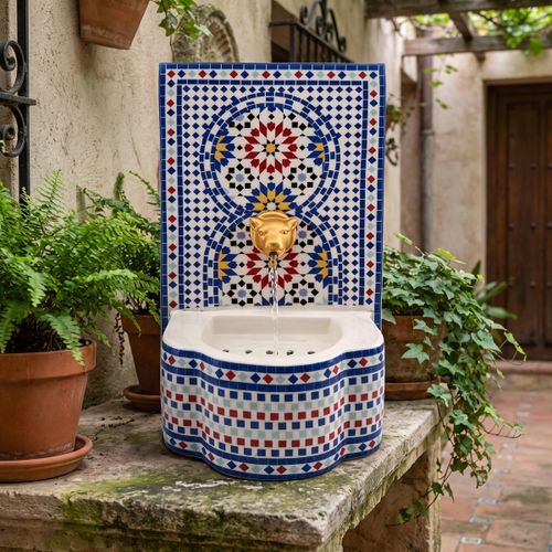 Luminaires d’extérieur Fontaine Mosaïque Bleu Et Rouge - Signes Grimalt - Modalova