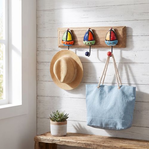 Vides poches Porte-Manteau Bois 3 Bateaux - Signes Grimalt - Modalova