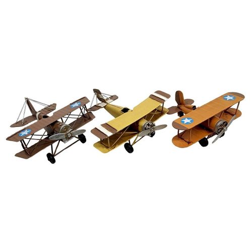 Statuettes et figurines Set 3 Avions Biplan Multicolores - Signes Grimalt - Modalova