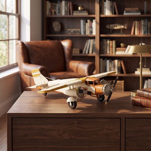 Statuettes et figurines Avion Décoratif Crème Et Orange - Signes Grimalt - Modalova