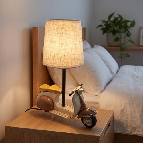 Statuettes et figurines Lampe Scooter Avec Abat-Jour Lin - Signes Grimalt - Modalova