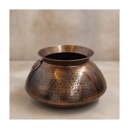 Vases, caches pots d'intérieur Vase Bas Cuivre Vieilli - Signes Grimalt - Modalova
