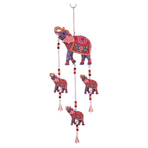 Pendentifs Mobile Éléphants Gris Et Rouge - Signes Grimalt - Modalova