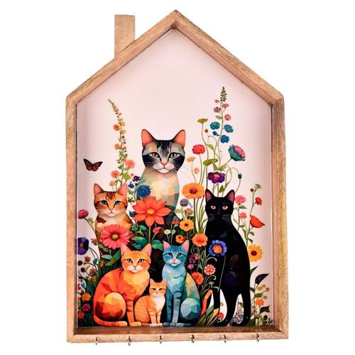 Vides poches Porte-Clés Mural Maisonnette Chats - Signes Grimalt - Modalova