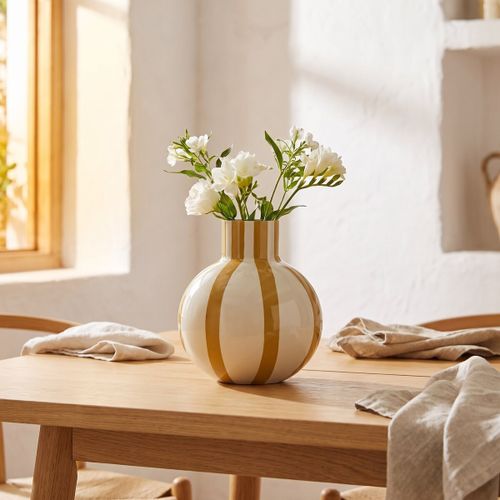 Vases, caches pots d'intérieur Vase Décoratif Rayé Moutarde - Signes Grimalt - Modalova