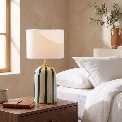 Lampes à poser Lampe Pied Rayé Vert Bouteille - Signes Grimalt - Modalova