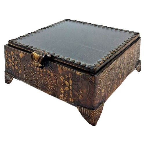 Paniers, boites et corbeilles Boîte À Bijoux Laiton Repoussé Marron - Signes Grimalt - Modalova