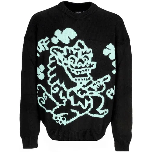 Sweat-shirt Maglione Uomo Puff Dragon Sweater Black - Dolly Noire - Modalova