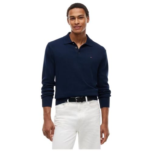 T-shirt Polo manches longues Ref 69275 C1G Marine - Tommy Jeans - Modalova