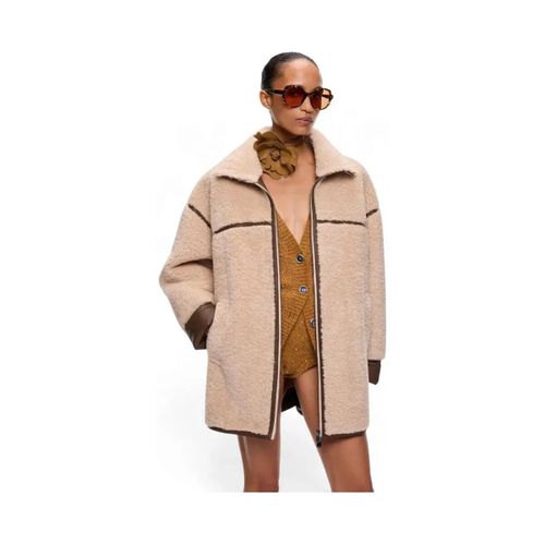Blouson Effet pois-pois sur un effet teddy beige - Pinko - Modalova