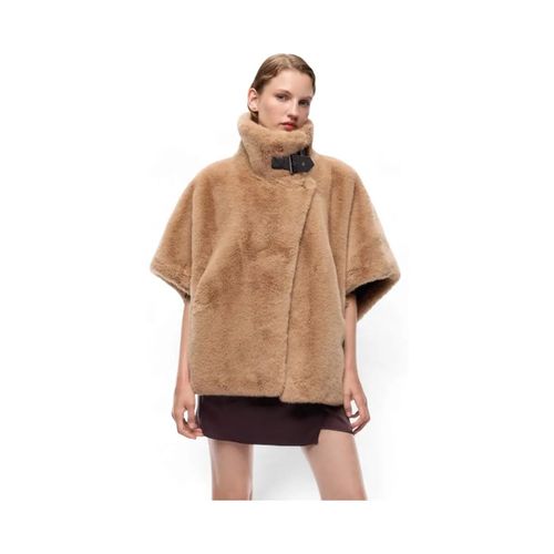 Blouson Cape en fausse fourrure rose - Pinko - Modalova