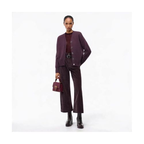 Pull Gilet en laine rose violet - Pinko - Modalova
