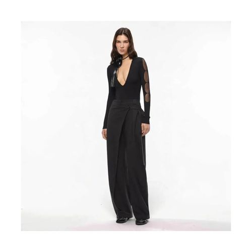 Debardeur Combinaison noire rose avec manches transparentes - Pinko - Modalova