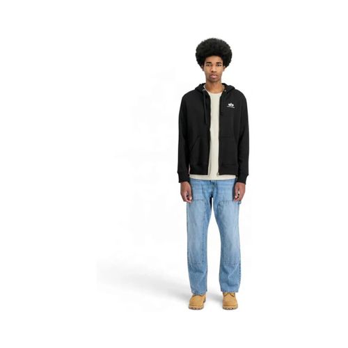 Sweatshirts à capuche Sweat à capuche noir zippé - Alpha Industries - Modalova