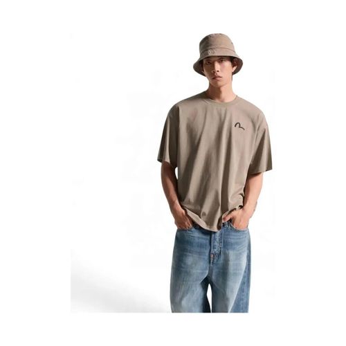 T-shirt Logo du T-shirt beige brodé - Evisu - Modalova
