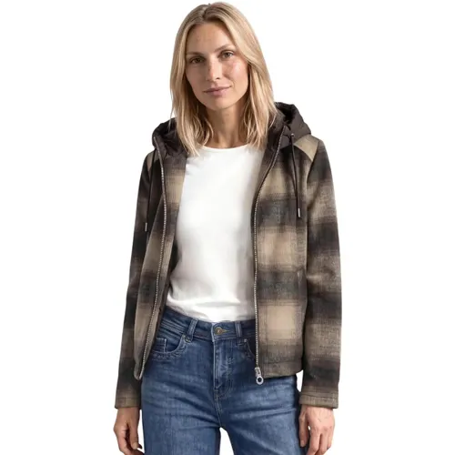 Veste Wool Mat Mix Check Coat w. Removable 202277 - Street One - Modalova