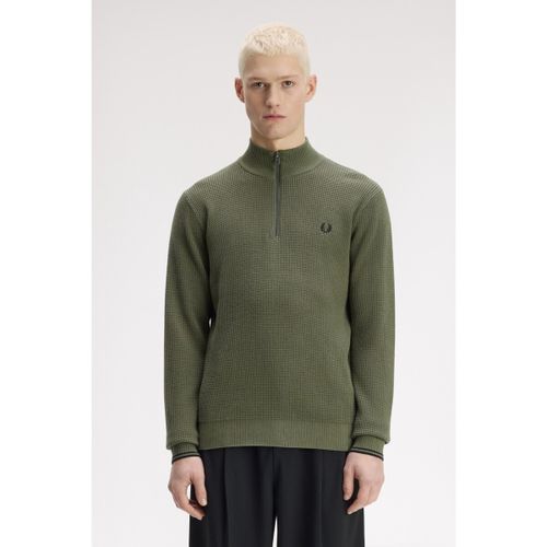 Pull Fp Waffle Stitch Half Zip Jumper - Fred Perry - Modalova