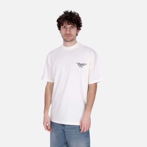 T-shirt Maglietta Uomo Fiery Cobra Print Tee White/orange - Phobia - Modalova