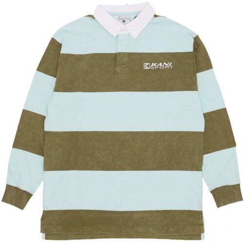 Polo Polo Manica Lunga Uomo Og Sport Rugby Shirt Olive/light Blue - Karl Kani - Modalova