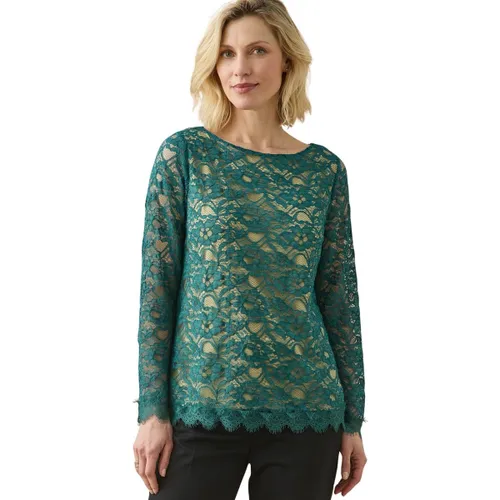 Blouses T-shirt dentelle col bateau - Daxon - Modalova