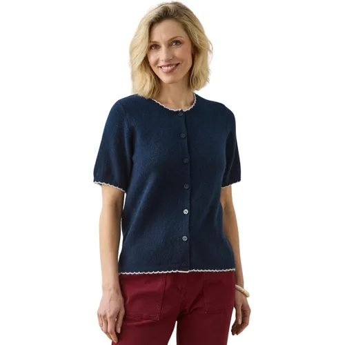 Gilet Cardigan manches courtes maille laineuse - Daxon - Modalova