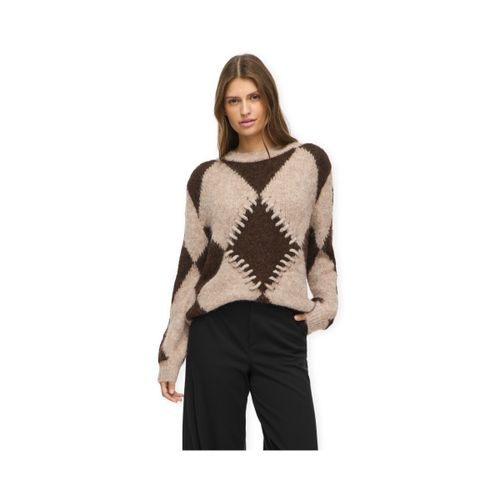 Pull Tora Knit - Natural Melange/Coffee Bean - Vila - Modalova