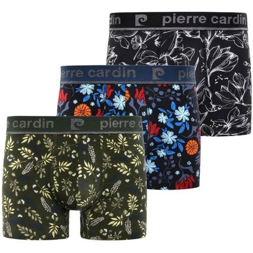 Boxers Lot de 3 boxers en coton imprimé Flowers - Pierre Cardin - Modalova