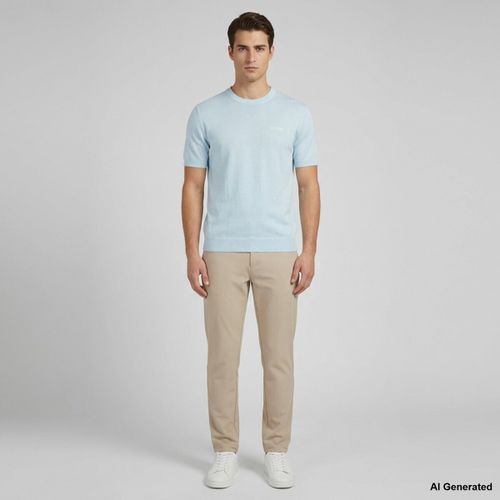 T-shirt Lewis Cn Ss Cotton Silk Swtr - Guess - Modalova