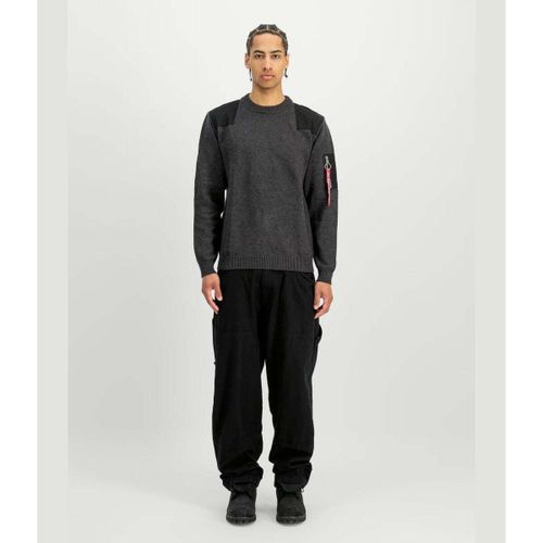 Pull Knitted Utility Pullover Black - Alpha Industries - Modalova