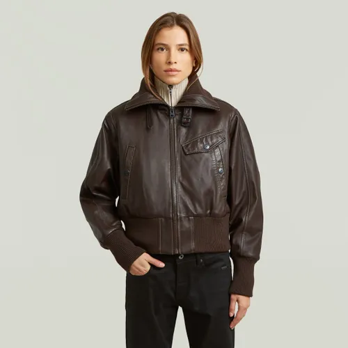 Veste D29915-D555 HIGH COLLAR JKT-D311 COFFEE BEAM - G-Star Raw - Modalova