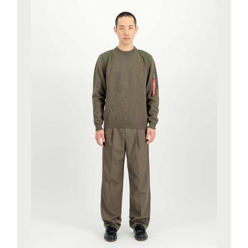 Pull Knitted Utility Pullover Mud Olive - Alpha Industries - Modalova