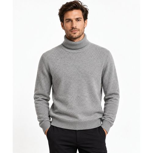 Sweat-shirt Pull Col Roulé Gris - BOSS - Modalova