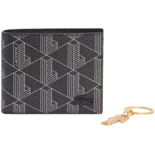 Portefeuille Coffret Portefeuille et Porte clés The Blend Noir - Lacoste - Modalova