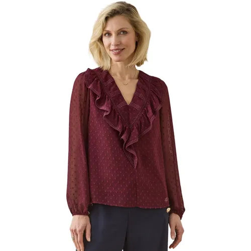 Chemise Blouse plumetis avec macramé - Daxon - Modalova