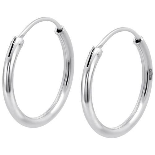 Boucles oreilles Créoles Silver 20 mm - Lotus - Modalova