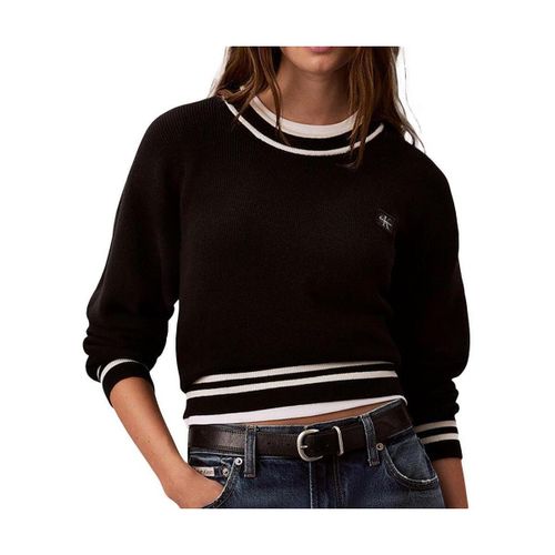 Pull Calvin Klein Jeans Woven Label - Calvin Klein Jeans - Modalova