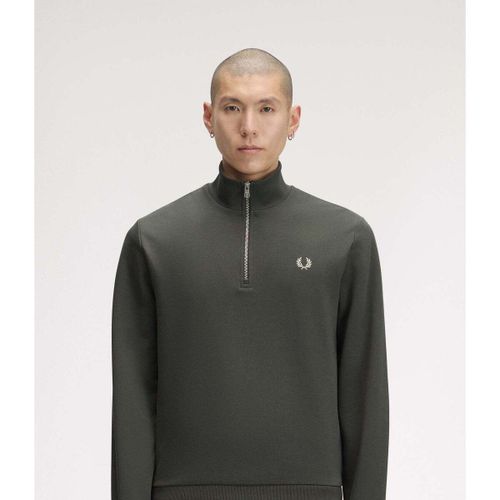 Pull Half Zip Sweatshirt Dark Green - Fred Perry - Modalova